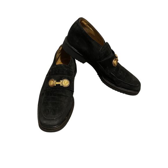 A.K. Rikk\'s Black Suede Leather Lofter Dress Shoes Spain Made Mens Size 8.5 main image 5
